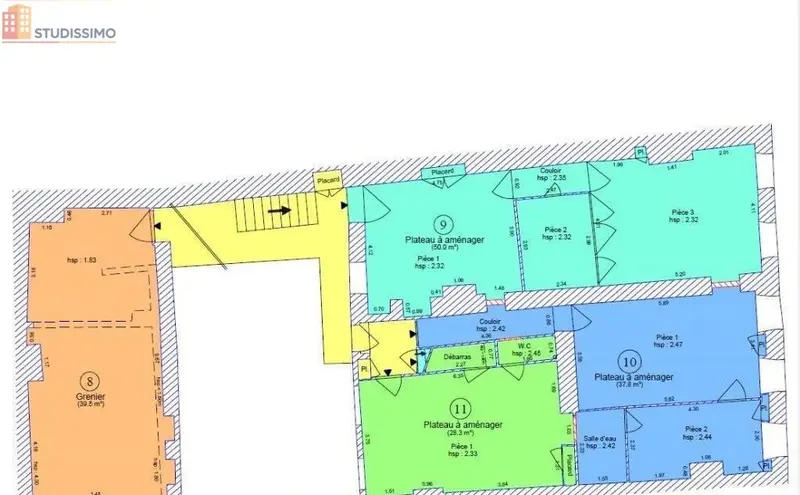 Studio 28m² Poligny - - Photo 3
