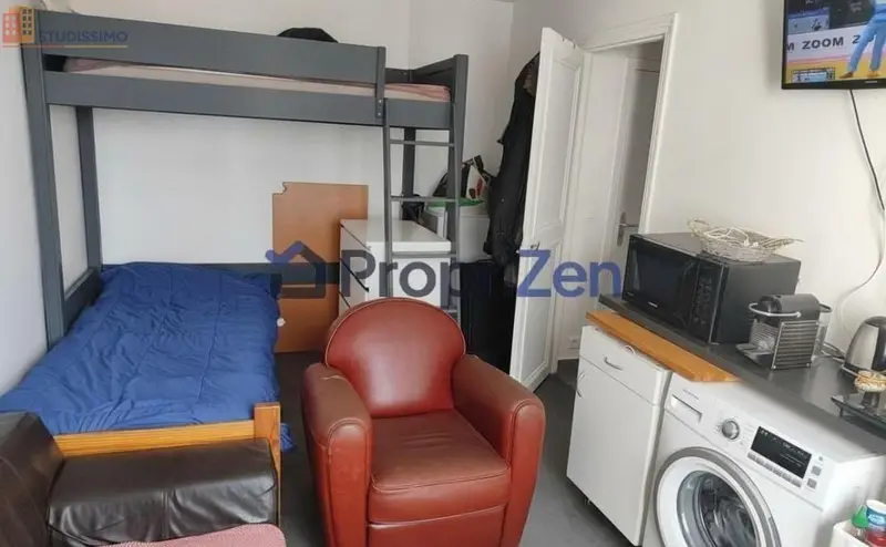 Studio meublé 18m² Paris 10e - 5e étage, lumineux - Photo 1