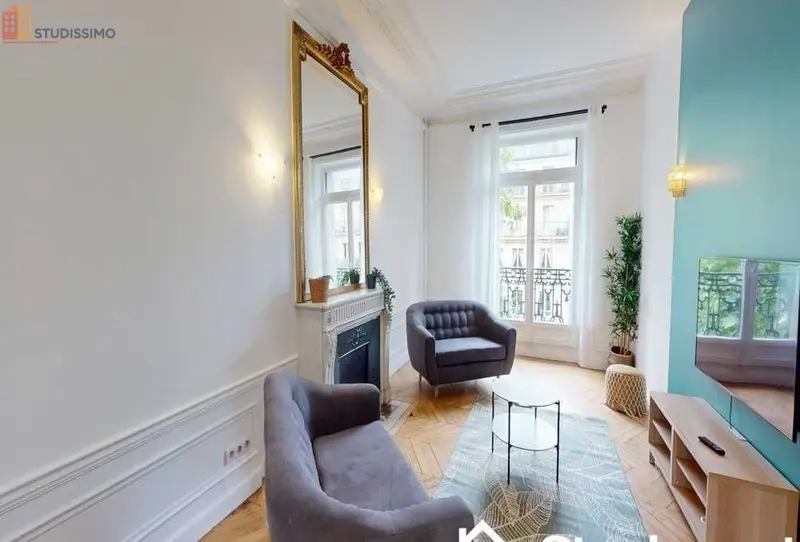 Studio meublé 11m² Paris 17e - Calme, 4e étage - Photo 1