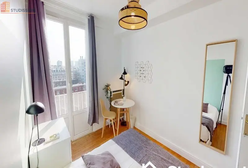 Studio meublé 12m² Paris 15e - Étage élevé, lumineux - Photo 8