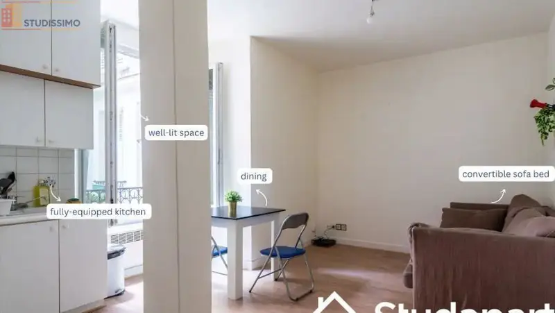 Studio meublé 27m² Paris 12e - Meublé, 27m² - Photo 3