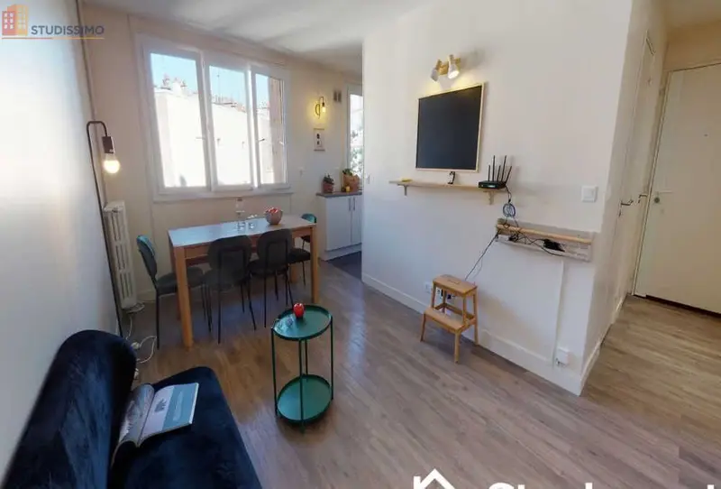Studio meublé 11m² Paris 13e - Calme, lumineux - Photo 2