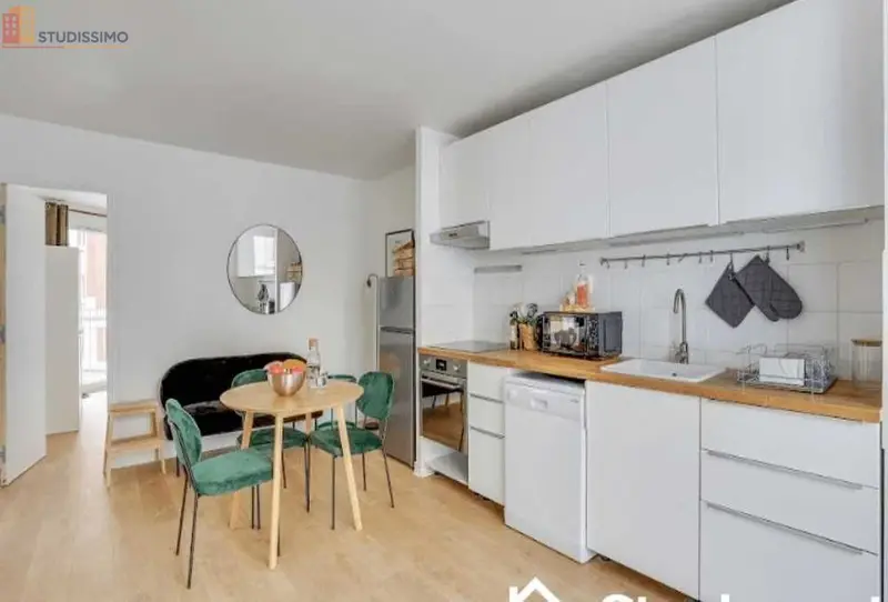 Studio meublé 16m² Paris 19e - Calme, lumineux - Photo 2