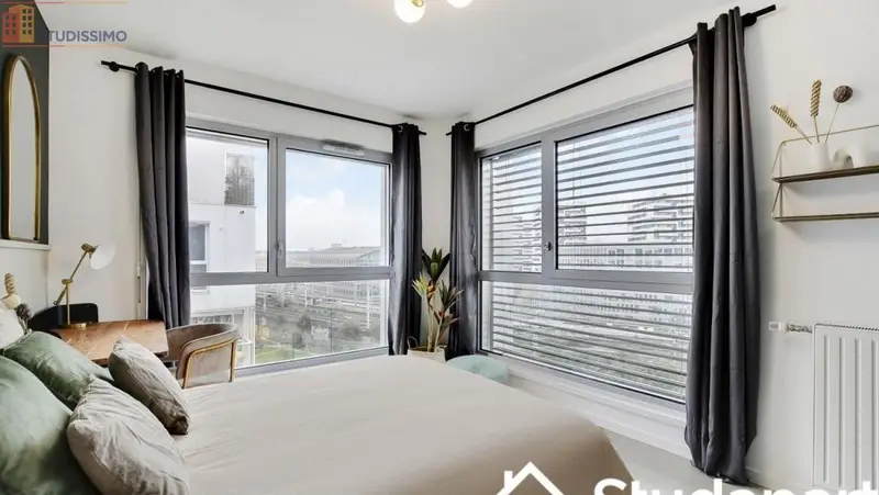 Studio meublé 12m² Paris 19e - Lumineux, 5e étage - Photo 1
