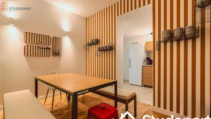 Studio meublé 13m² Paris 20e - Calme, lumineux - Photo 1