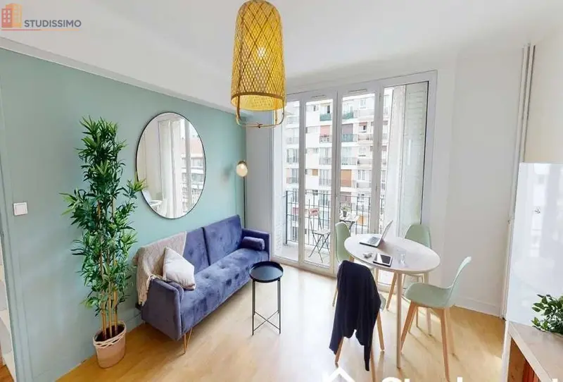 Studio meublé 12m² Paris 17e - Calme, 7e étage - Photo 1