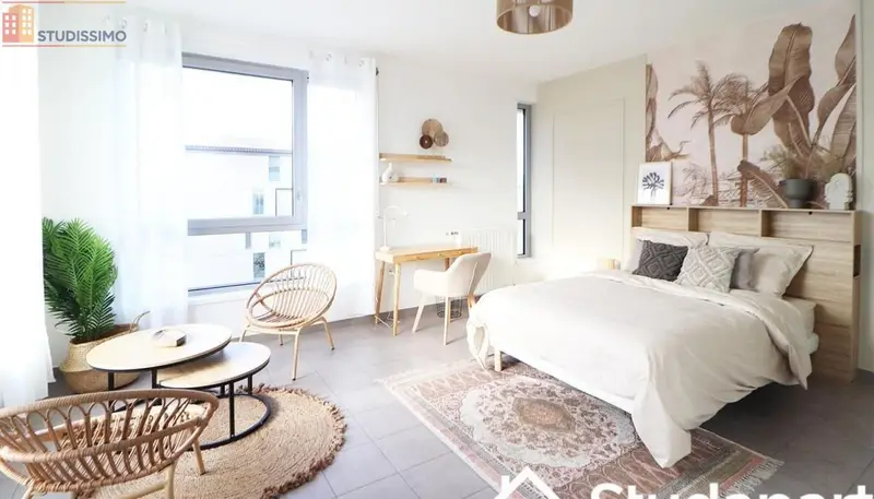 Studio meublé 11m² Paris 19e - Étage élevé, lumineux - Photo 4