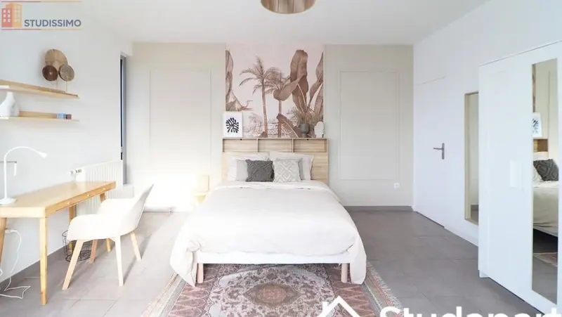 Studio meublé 11m² Paris 19e - Étage élevé, lumineux - Photo 2