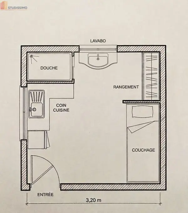 Studio 10m² Paris 17e - Meublé, dernier étage - Photo 1