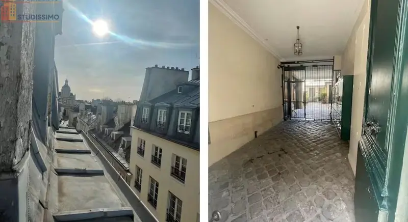 Studio 27m² Paris 4e - Meublé, étage élevé - Photo 1