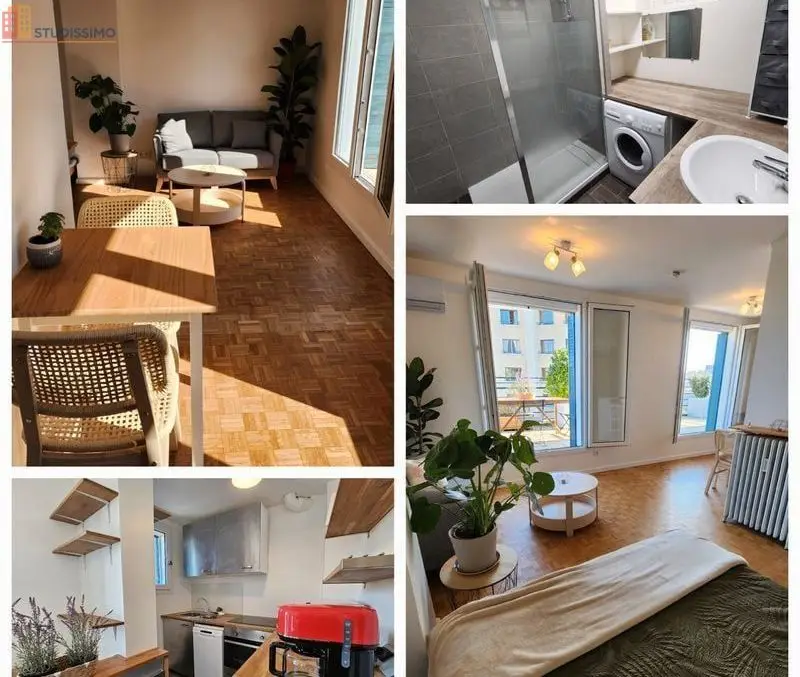 Studio meublé 32m² Paris 12e - Terrasse 25m², lumineux - Photo 4
