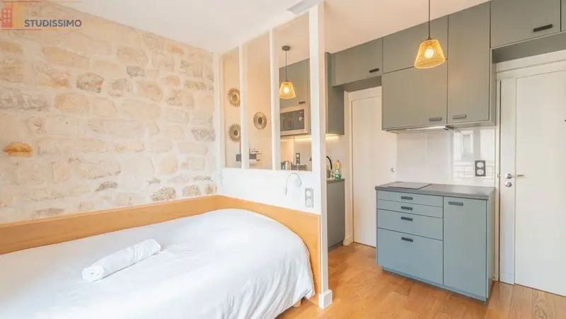 Studio meublé 16m² Paris 11e - Refait à neuf, charme - Photo 12