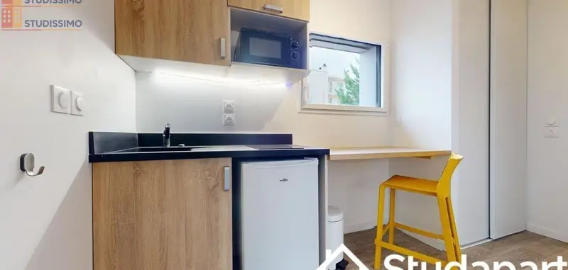 Studio meublé 21m² Lyon 8e - Meublé, DPE A - Photo 2