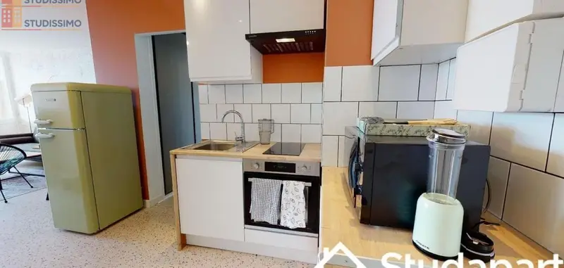 Studio meublé 11m² Villeurbanne - Lumineux, dernier étage - Photo 4