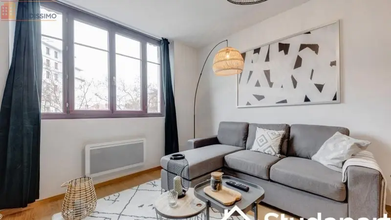 Studio meublé 11m² Lyon 3e - Meublé, DPE A - Photo 2