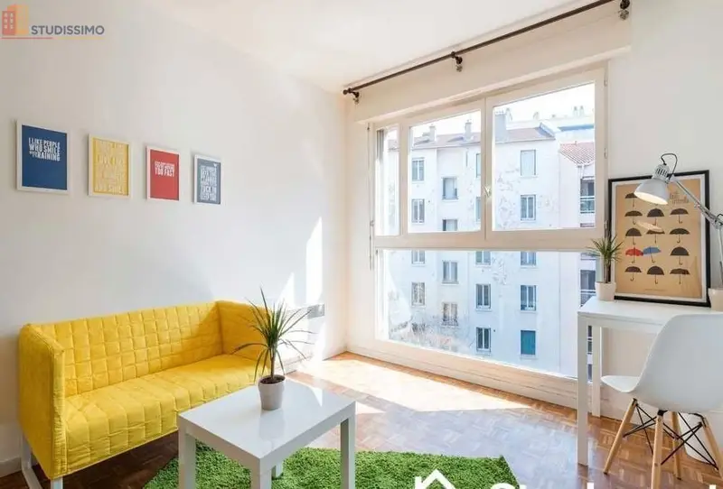 Studio meublé 17m² Lyon 3e - Calme, lumineux - Photo 2
