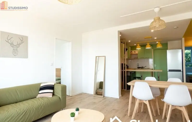 Studio meublé 10m² Bron - Lumineux, DPE A - Photo 4