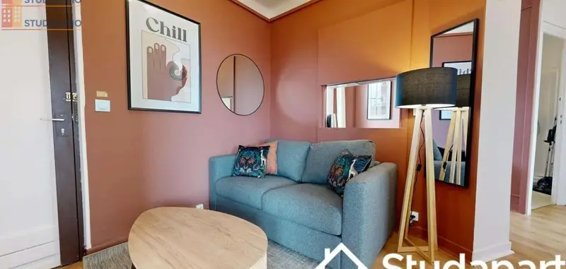 Studio meublé 15m² Villeurbanne - Lumineux, 7e étage - Photo 3