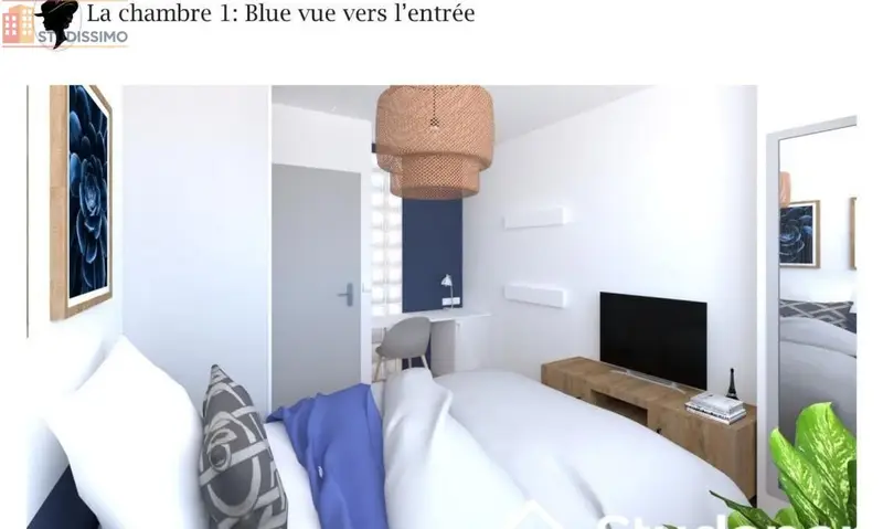 Studio meublé 10m² Bron - 8e étage, lumineux - Photo 1