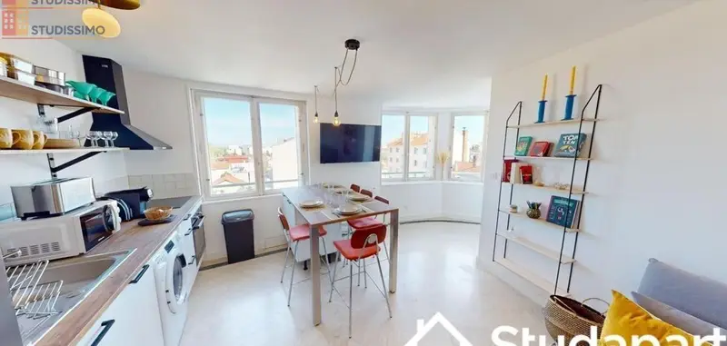 Studio 88m² Villeurbanne - Meublé, DPE A - Photo 1