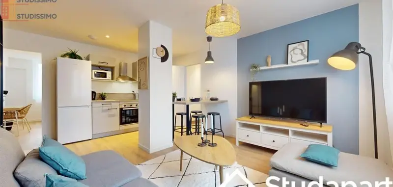 Studio meublé 12m² Villeurbanne - Lumineux, DPE A - Photo 4