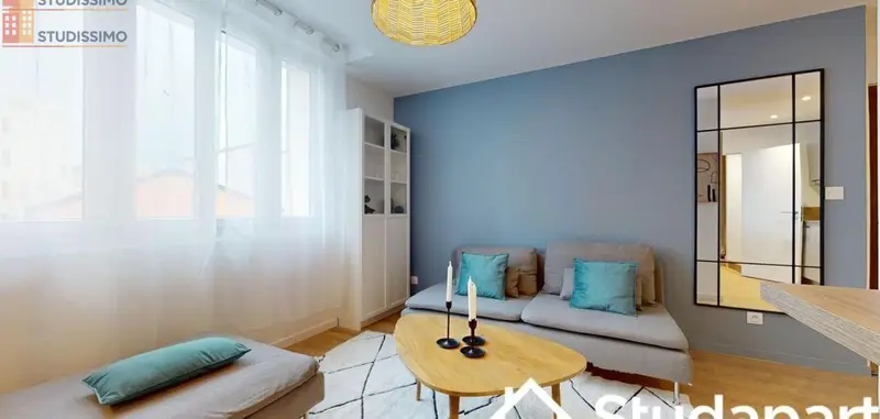 Studio meublé 12m² Villeurbanne - Lumineux, DPE A - Photo 3