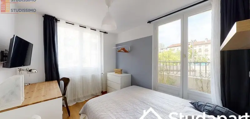 Studio meublé 10m² Lyon 8e - Calme, lumineux - Photo 1
