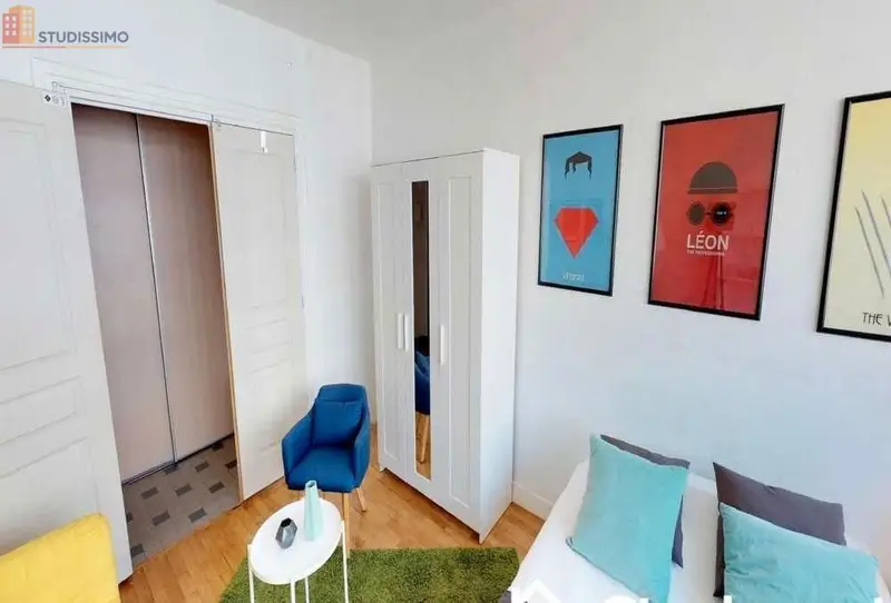 Studio meublé 15m² Lyon 3e - Calme, lumineux - Photo 3