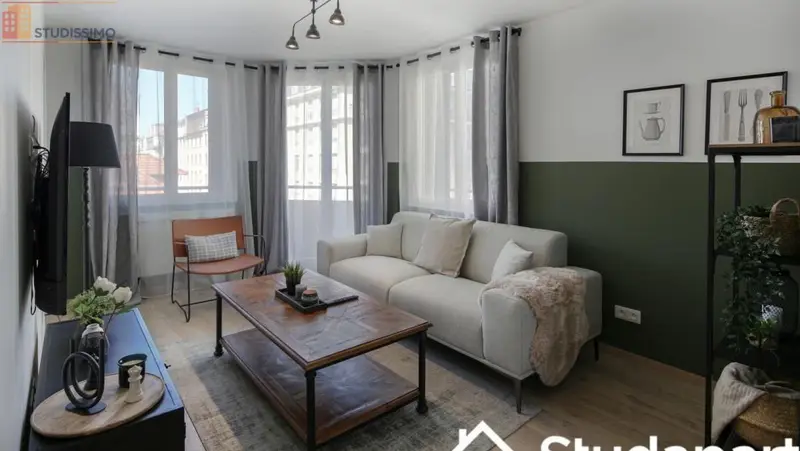 Studio meublé 12m² Lyon 7e - Lumineux, DPE A - Photo 4