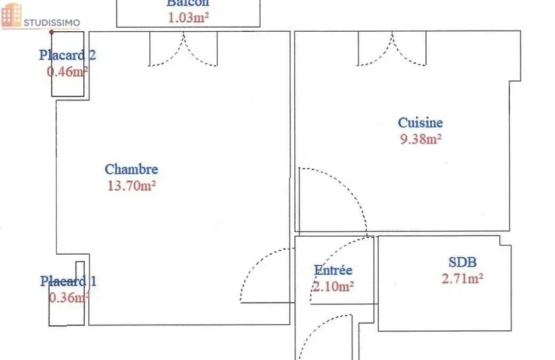 Studio 29m² Saint-Étienne 42100 - Photo 2