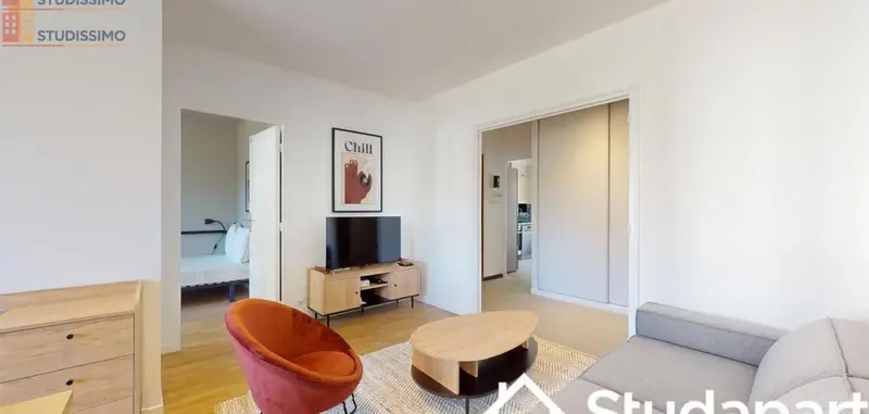 Studio meublé 9m² Villeurbanne - Meublé, DPE A - Photo 3