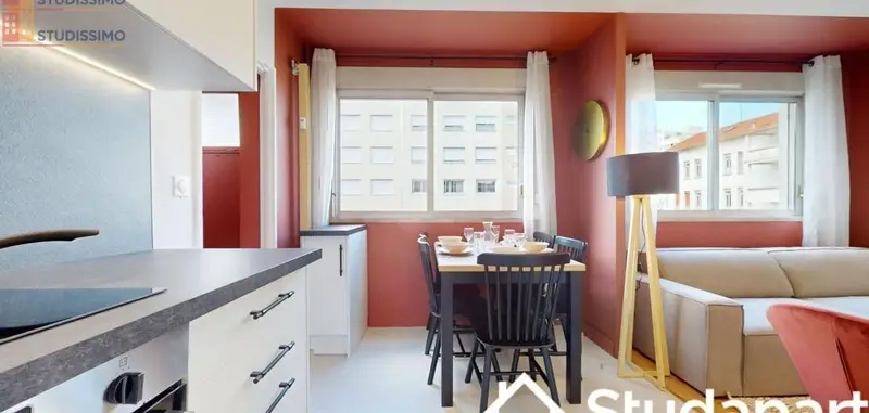Studio meublé 10m² Villeurbanne - Calme, lumineux - Photo 2