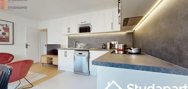 Studio meublé 10m² Villeurbanne - Calme, lumineux - Photo 1
