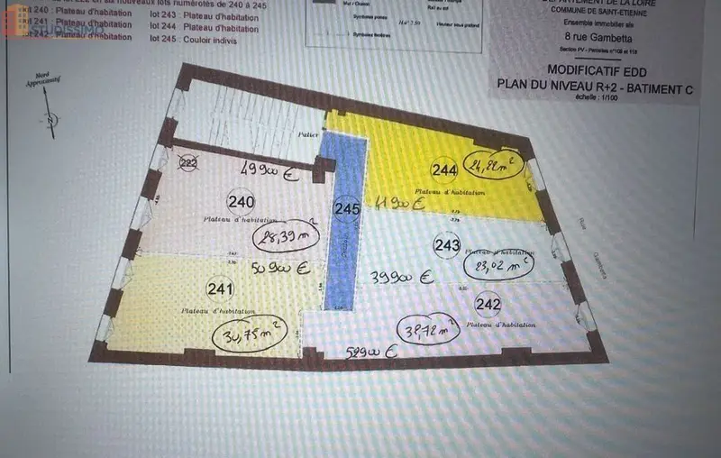 Studio 29m² Saint-Étienne - Plateau à aménager - Photo 1