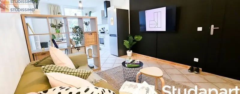 Studio meublé 10m² Lyon 8e - Meublé, 1er étage - Photo 2