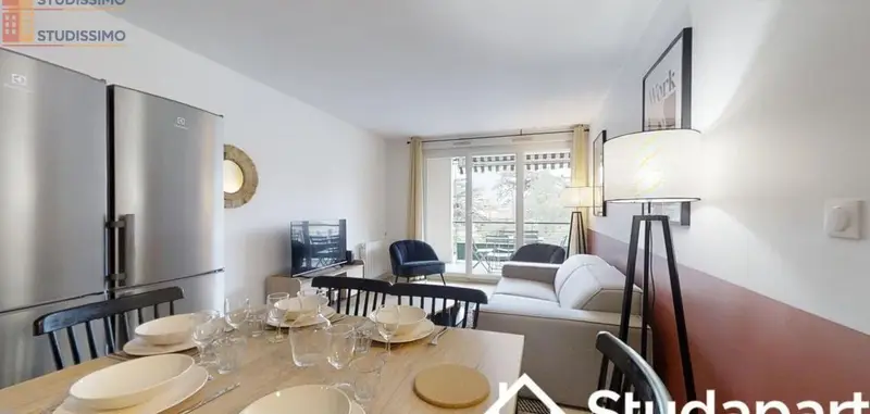 Studio meublé 11m² Villeurbanne - Lumineux, DPE A - Photo 2