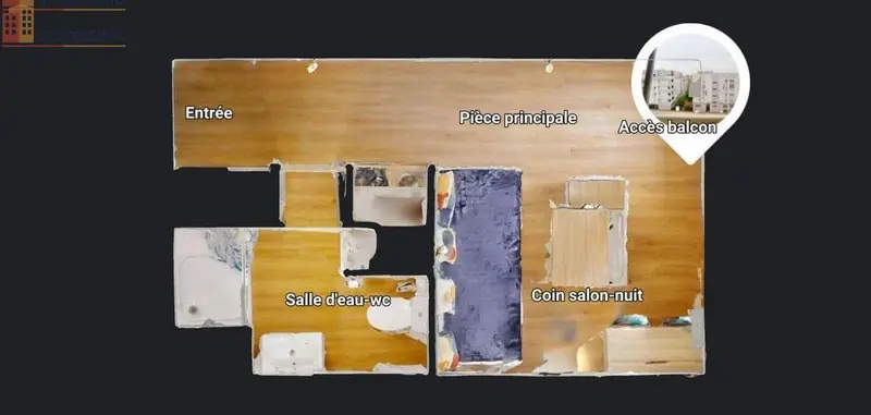 Studio meublé 18m² Bron - Étage élevé, lumineux - Photo 1