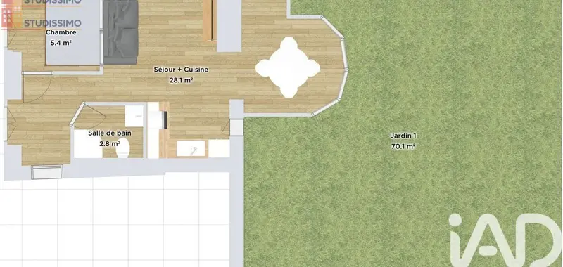 Studio 35m² Cahors - - Photo 3