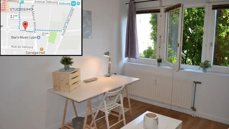 Studio 21m² Lyon 7e - Meublé, chauffage compris - Photo 1