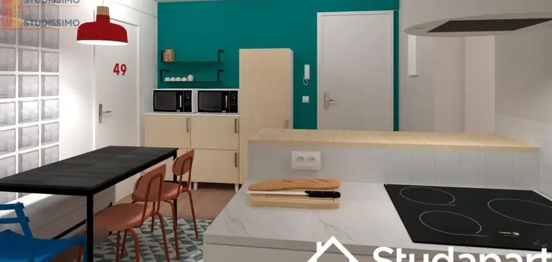 Studio 10m² Bron 69500 - Meublé, DPE D - Photo 2