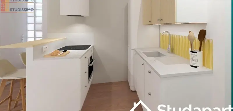 Studio 10m² Bron 69500 - Meublé, DPE D - Photo 3