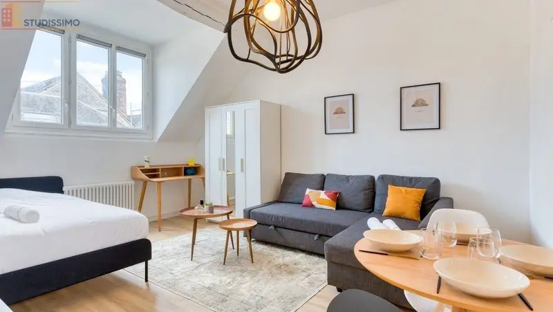 Studio 26m² Rouen centre - Meublé, dernier étage - Photo 8