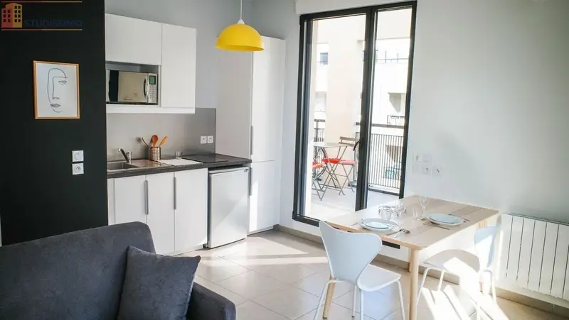 Studio meublé 30m² Lyon 7e - Dernier étage, terrasse 13m² - Photo 2
