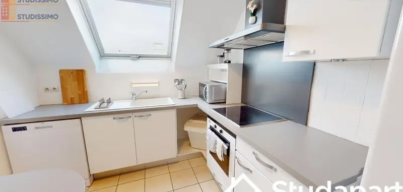 Studio meublé 10m² Rouen 76100 - Calme, 5e étage - Photo 4