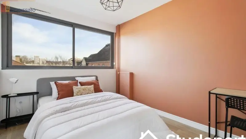 Studio meublé 26m² Rouen 76100 - Lumineux, 5e étage - Photo 4