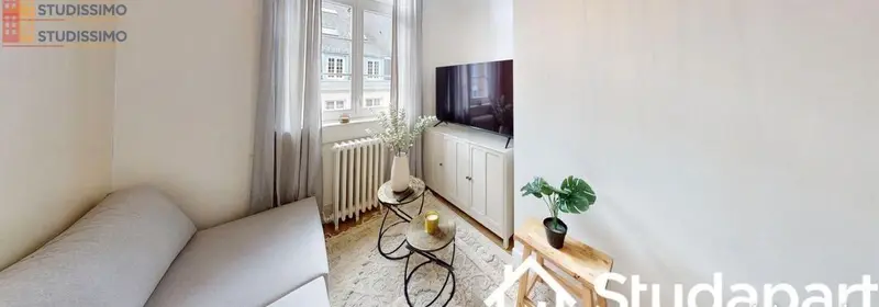Studio meublé 11m² Rouen 76000 - Lumineux, DPE A - Photo 1
