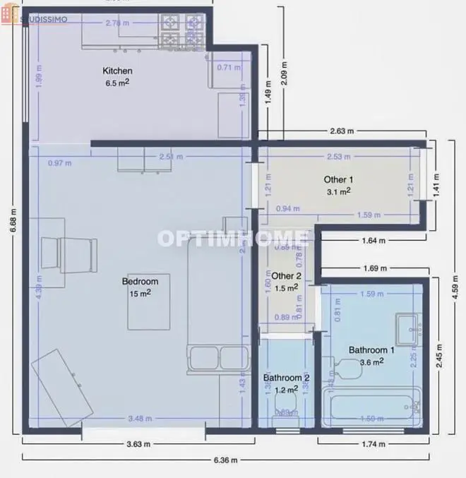 Studio 33m² Cholet - Étage 2/6, lumineux - Photo 1