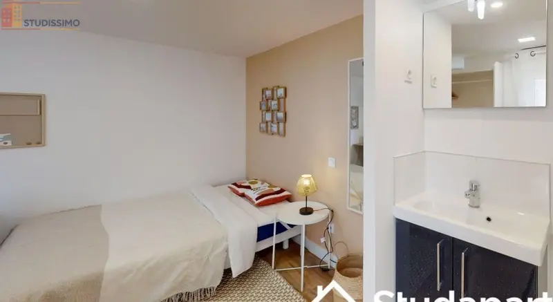 Studio meublé 12m² Rouen 76100 - DPE A, calme - Photo 1