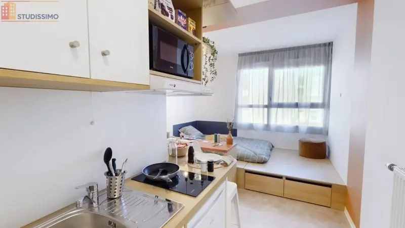 Studio meublé 18m² Bron - Meublé, lumineux - Photo 2