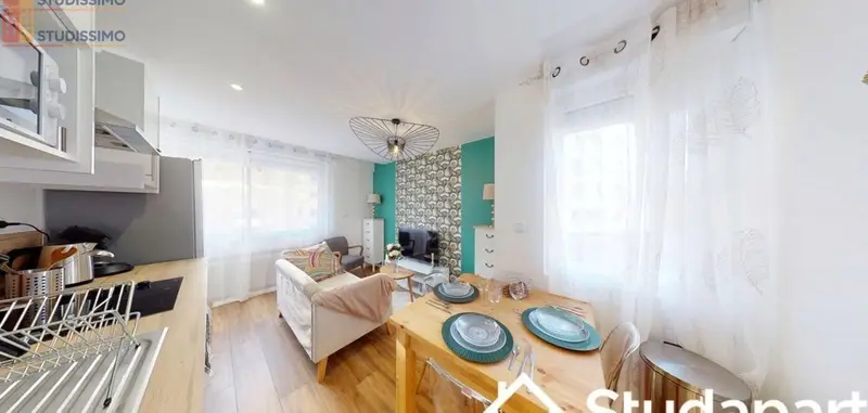 Studio meublé 11m² Rouen 76100 - Meublé, DPE A - Photo 2